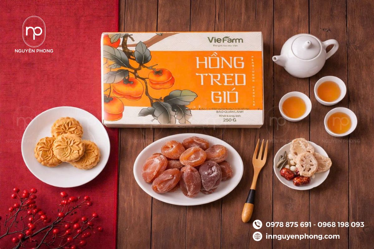 In hộp giấy đựng hồng treo gió